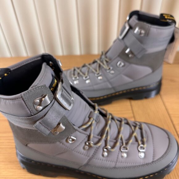 Dr. Martens Size 13 Grey Quilted Padded Hiking Boots Strap - Picture 5 of 13